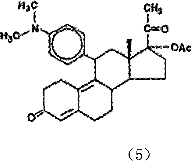 Synthesis method of progesterone receptor regulating agent ulipristal