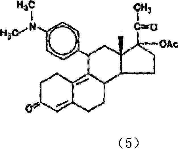 Synthesis method of progesterone receptor regulating agent ulipristal