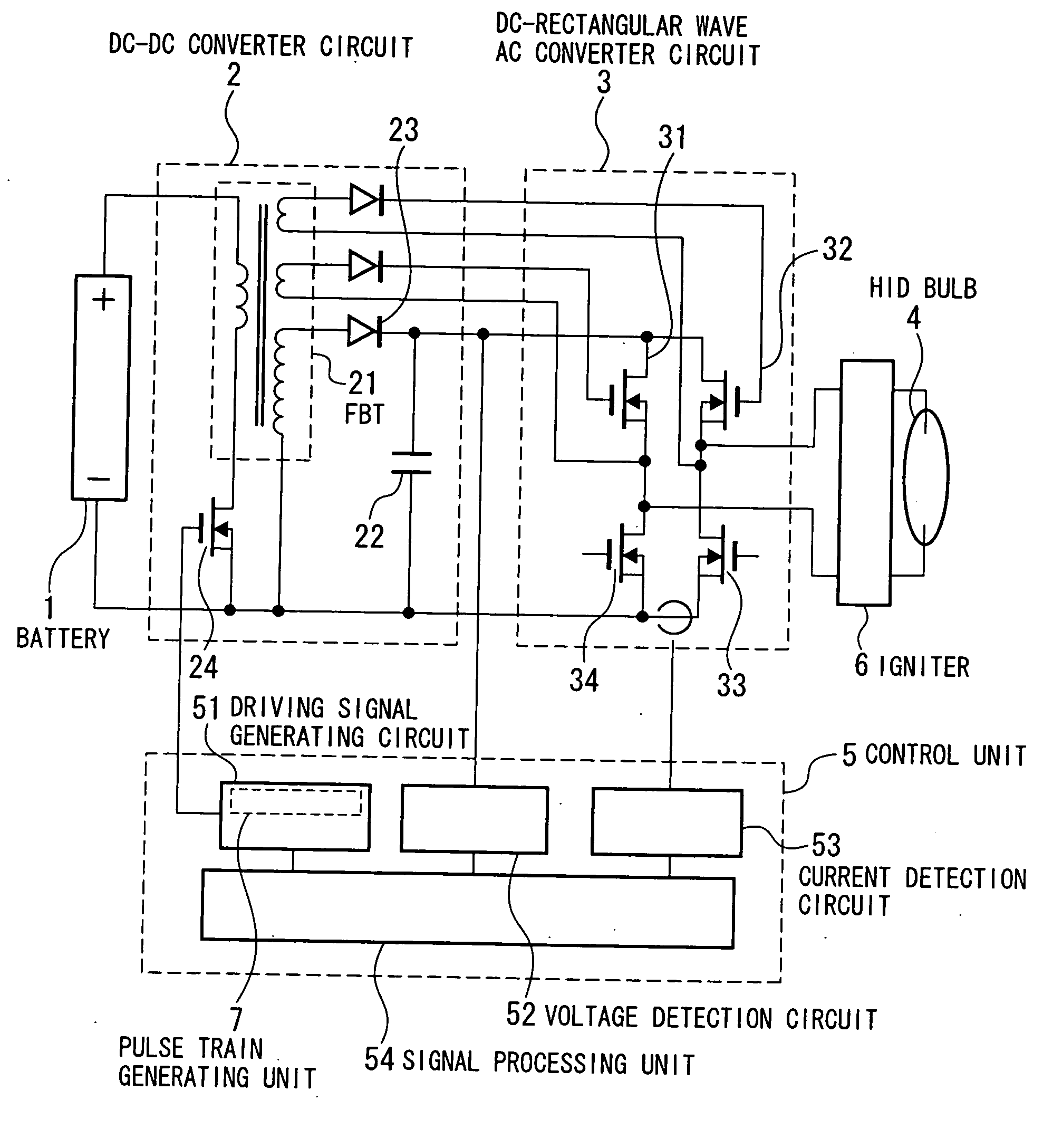 Control device for high intensity discharge bulb and method of controlling high intensity discharge bulb