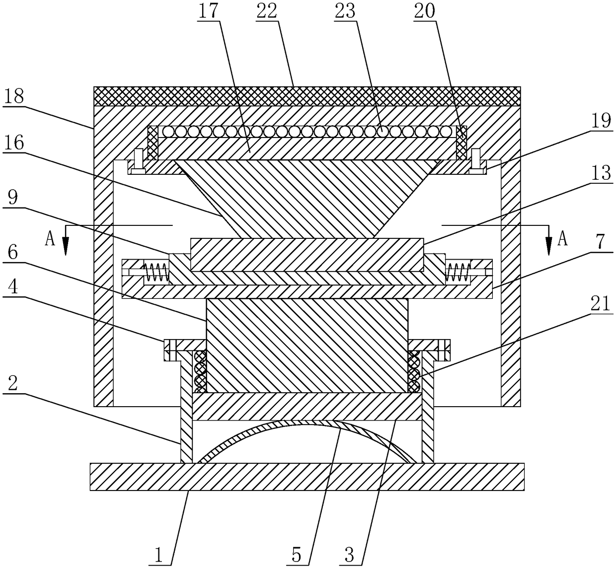 Vibration-isolation mounting device for building electrical equipment