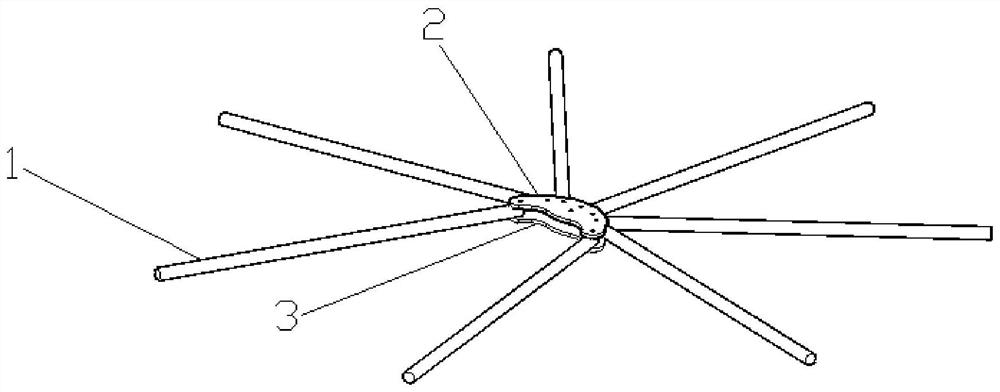 Detachable folding tent framework