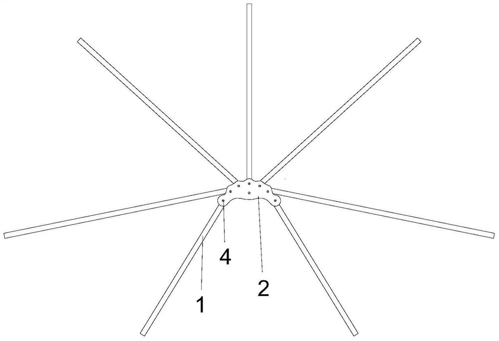 Detachable folding tent framework