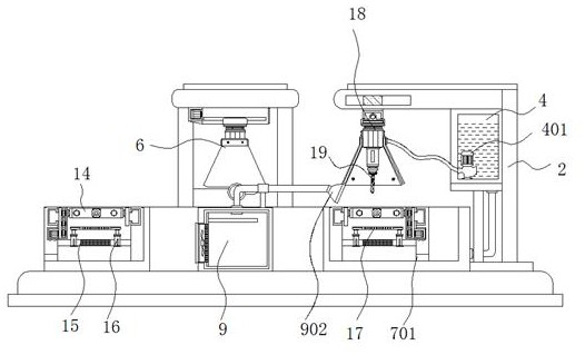 Star-shaped pendant double-face processing device capable of detecting levelness of pendant