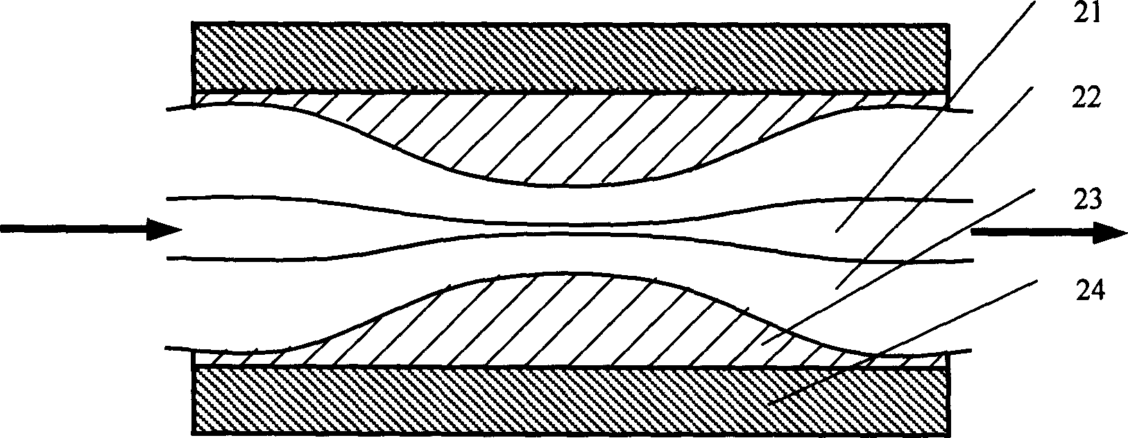 Hipyramid type optical fiber fade down wave temperature sensor and method for manufacturing its bipyramid optical fiber probe