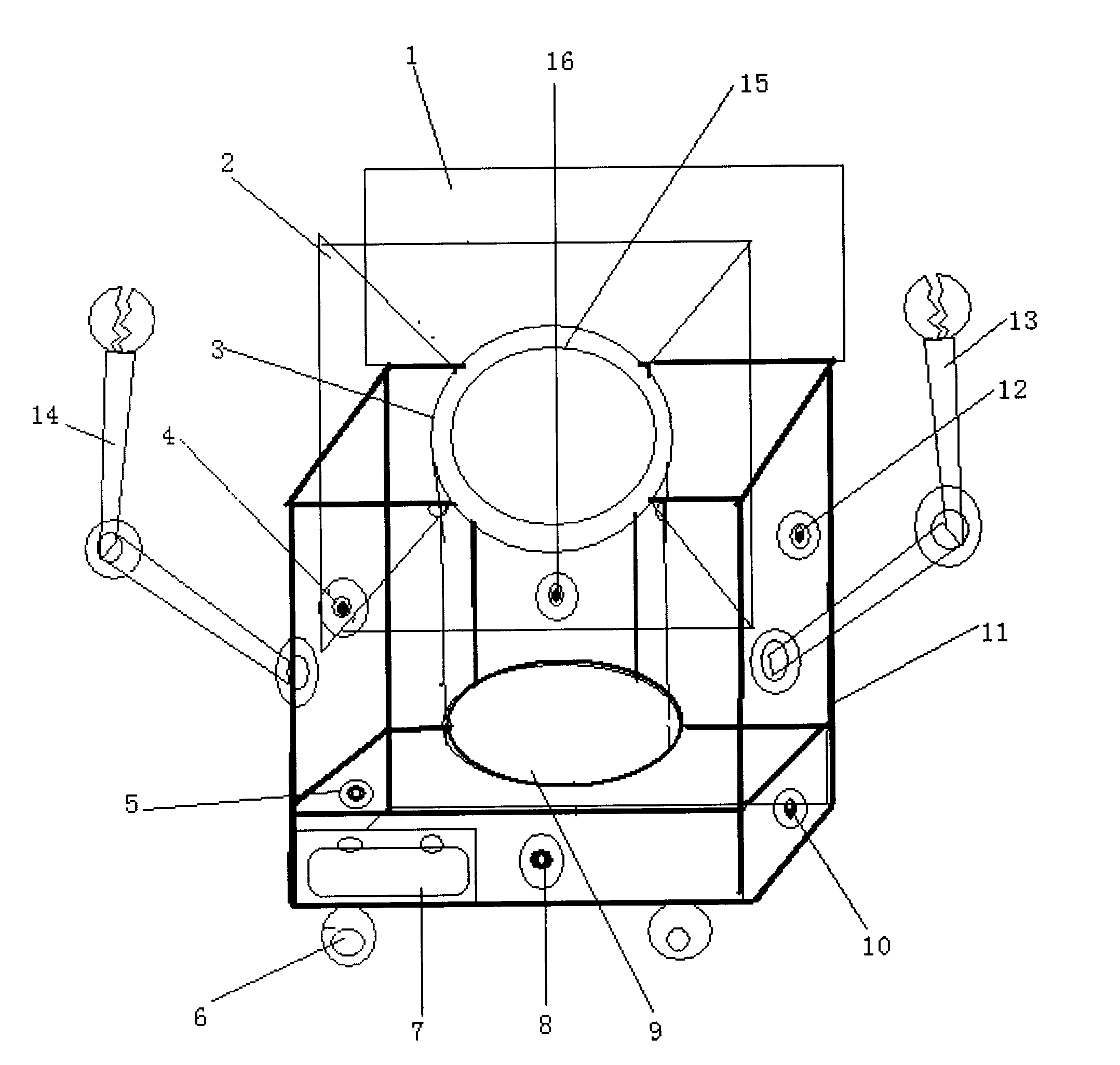 Automatic opening and closing type large-trumpet trash bin