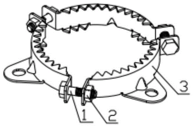 Thread-off proof clamp for flexible bell socket cast-iron drain pipe