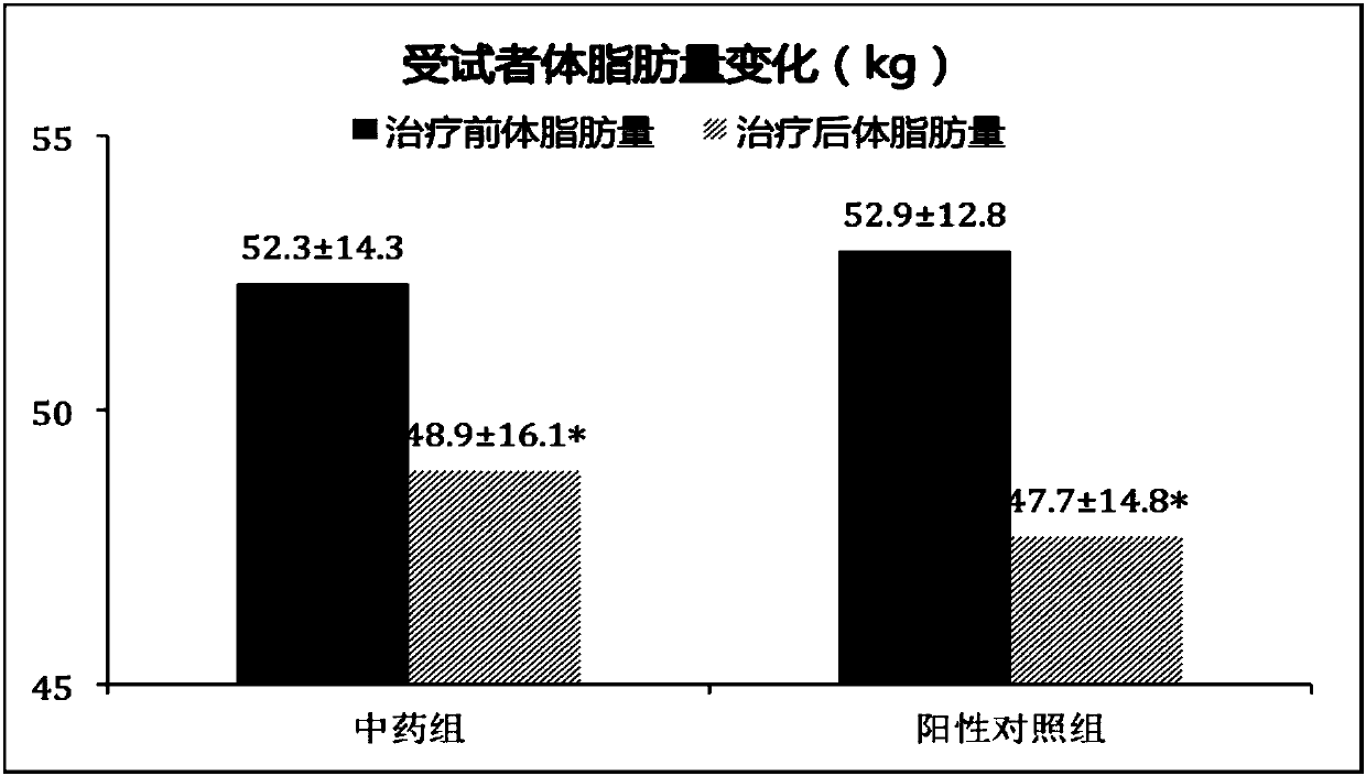 Traditional Chinese medicine composition for reducing body fat mass and treating abdominal obesity, and application of traditional Chinese medicine composition