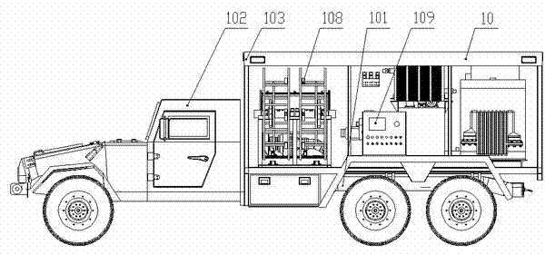 Light high-mobility long-distance water supply fire-fighting method and system