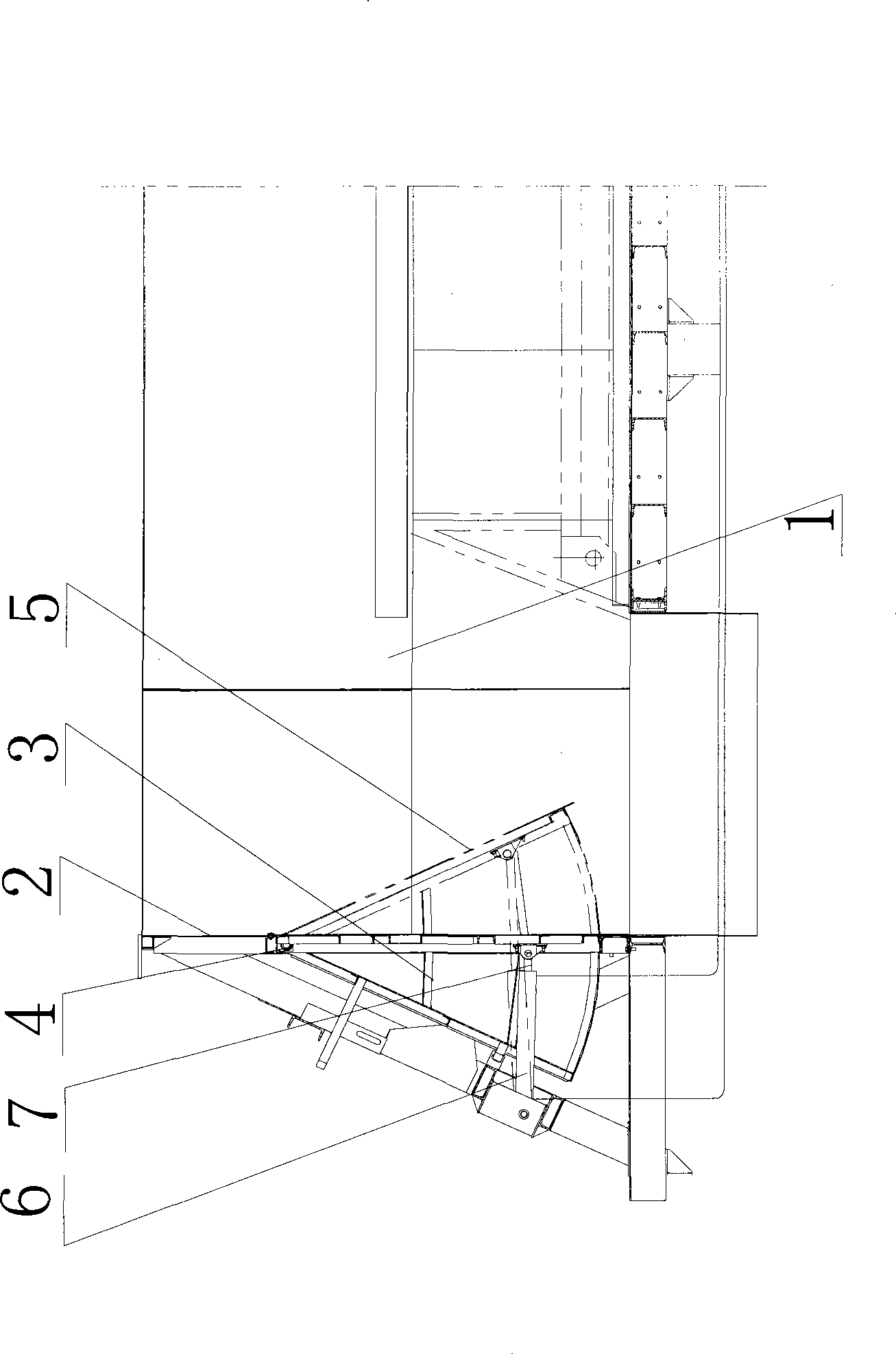 Anti-jam trough of garbage transfer station