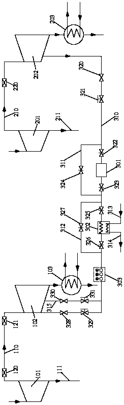 NCB heat supply system based on two units and adjustment method