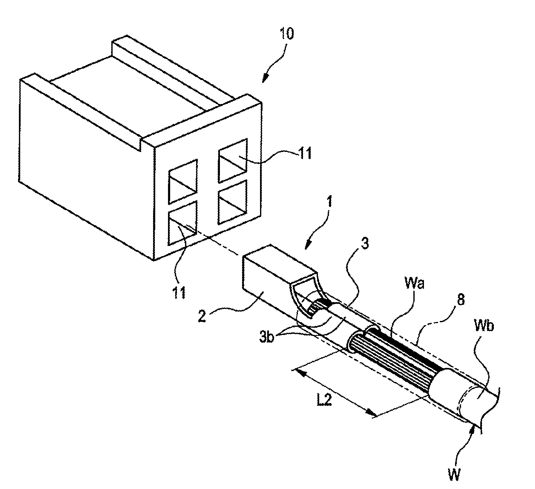 Electric wire connection structure of connector terminal