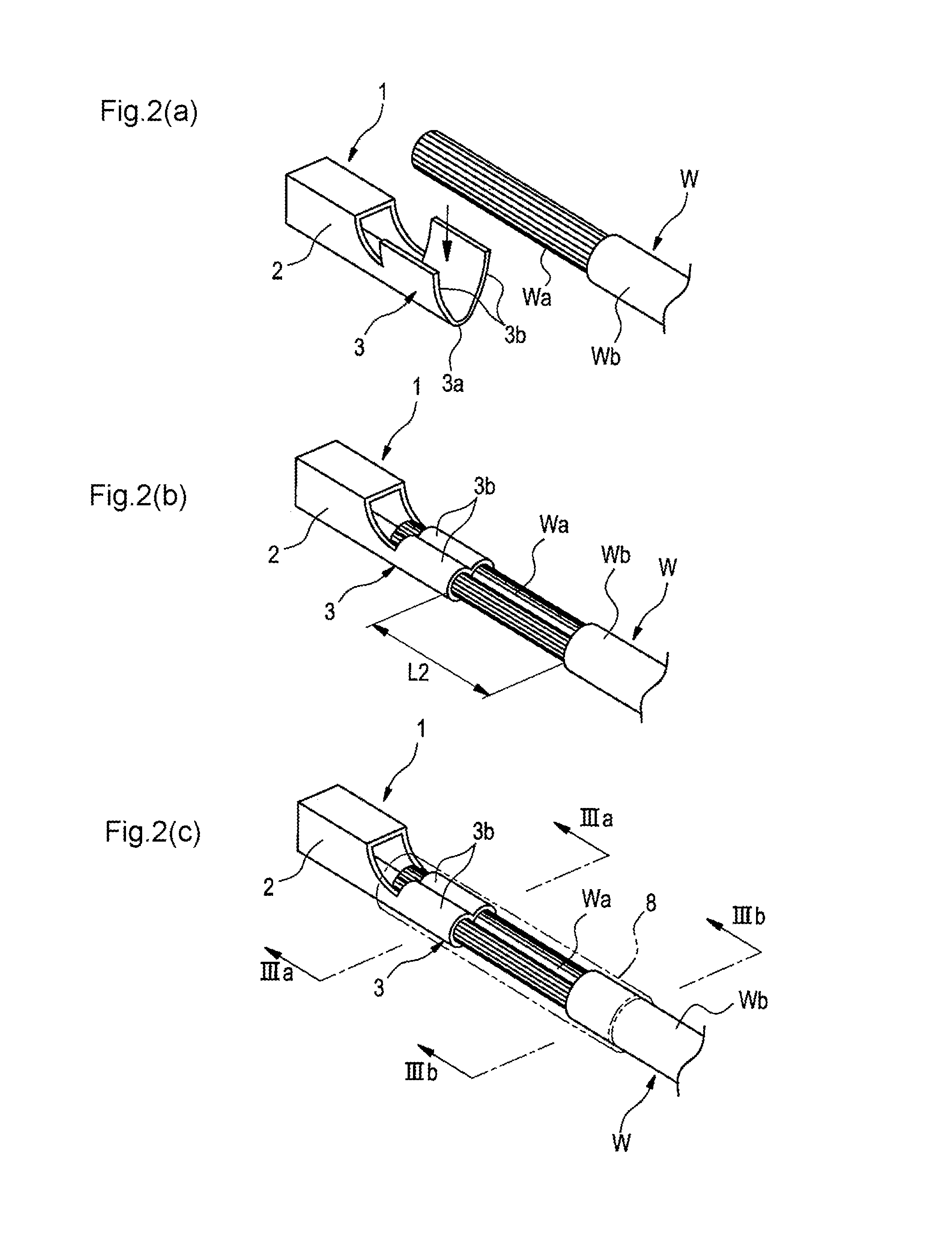 Electric wire connection structure of connector terminal