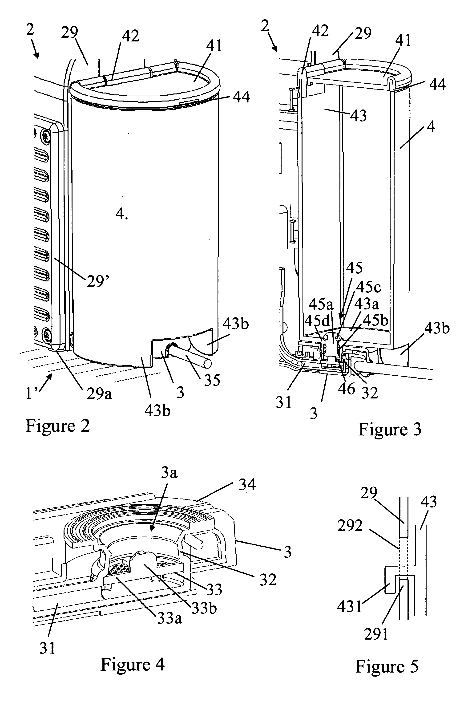 Vibration proof water tank of a beverage machine