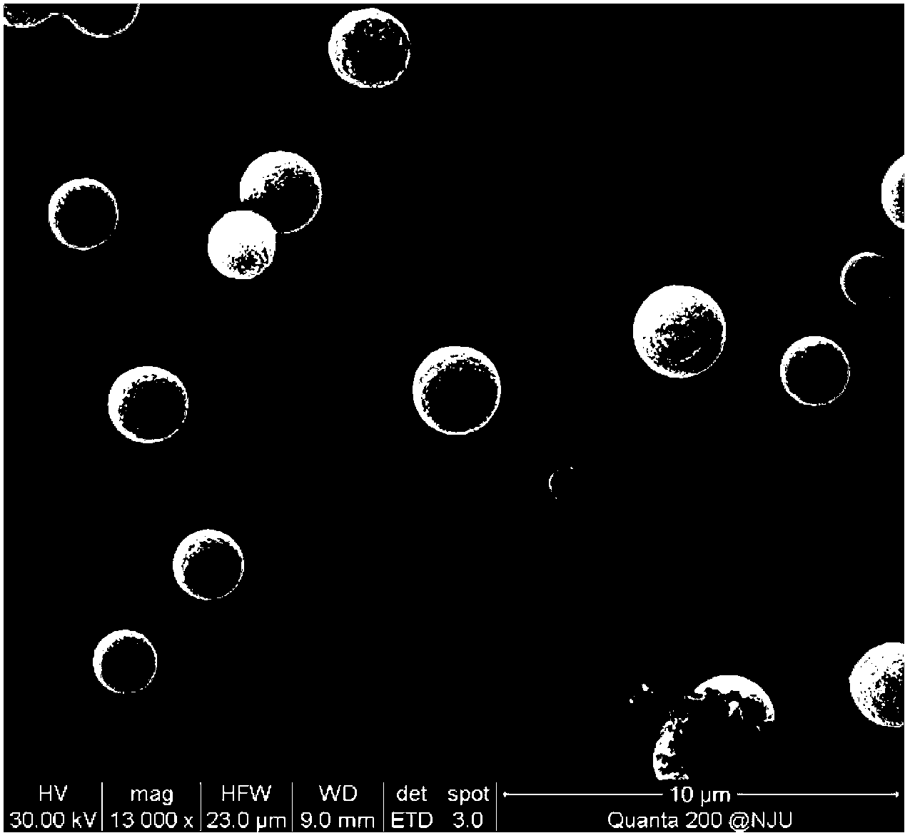 Solid spherical Li[Ni0.8Co0.1Mn0.1]O2 positive electrode material precursor preparation method