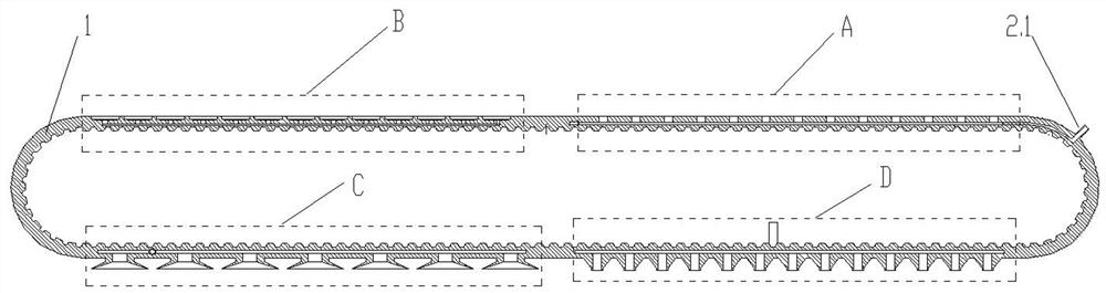 Hollow vacuum conveyor belt for intelligent robot tooling and using method