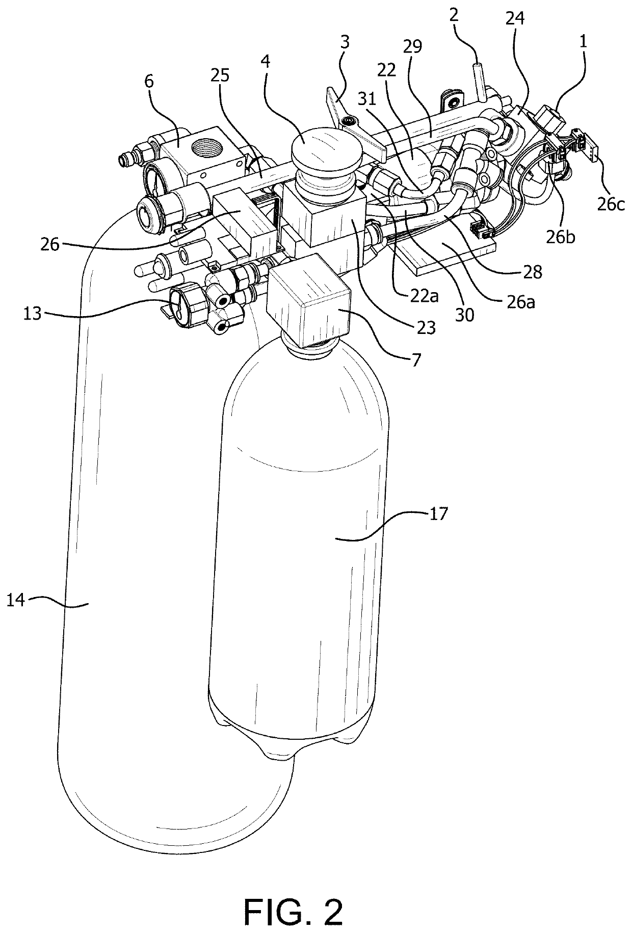 Compressed air disinfection system and method of using same