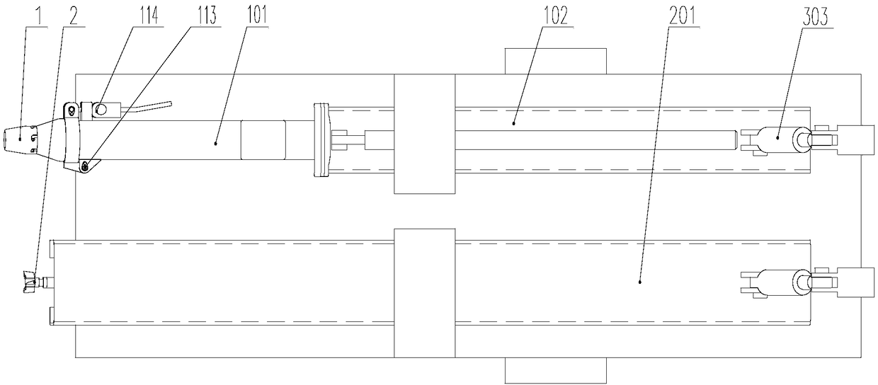 A multi-degree-of-freedom submerged arc furnace plugging eye opening machine based on cutting eye opening