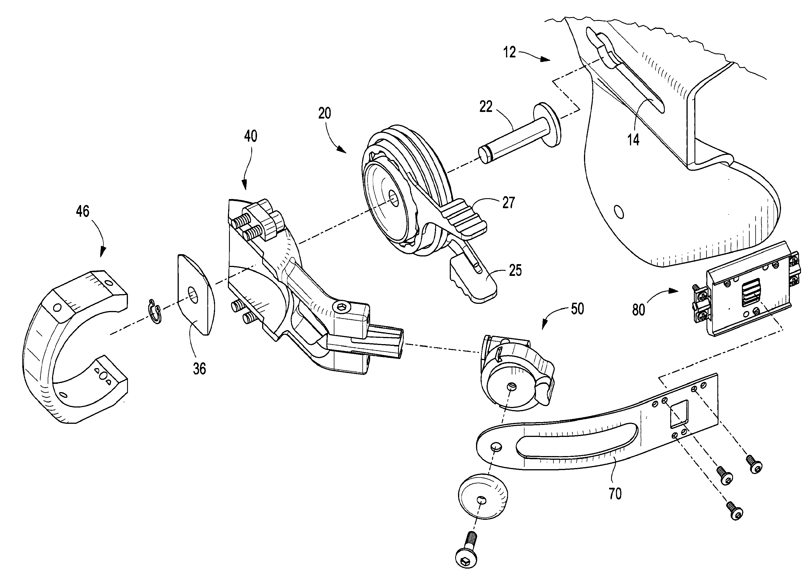 Mounting/adjusting mechanism for vision enhancement system