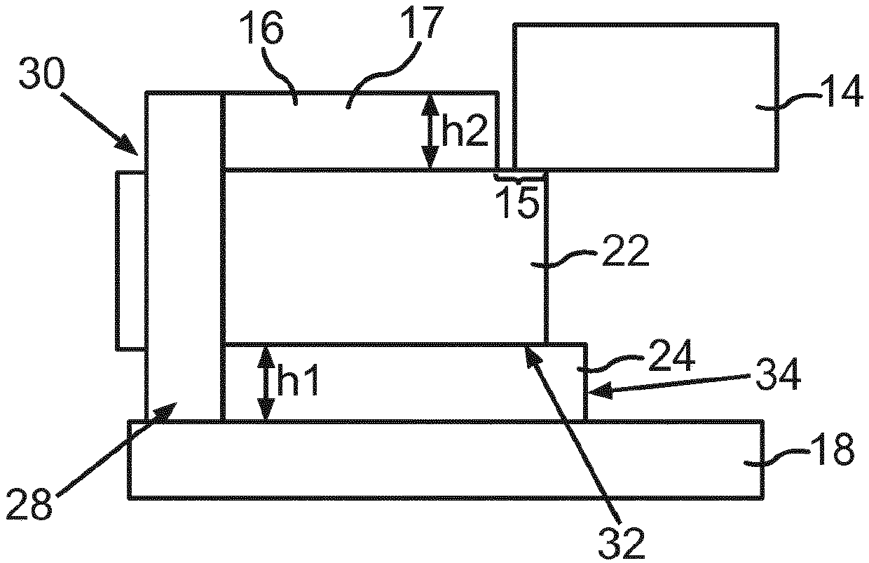 Circuit support for an electronic circuit, and method for manufacturing a circuit support of said type