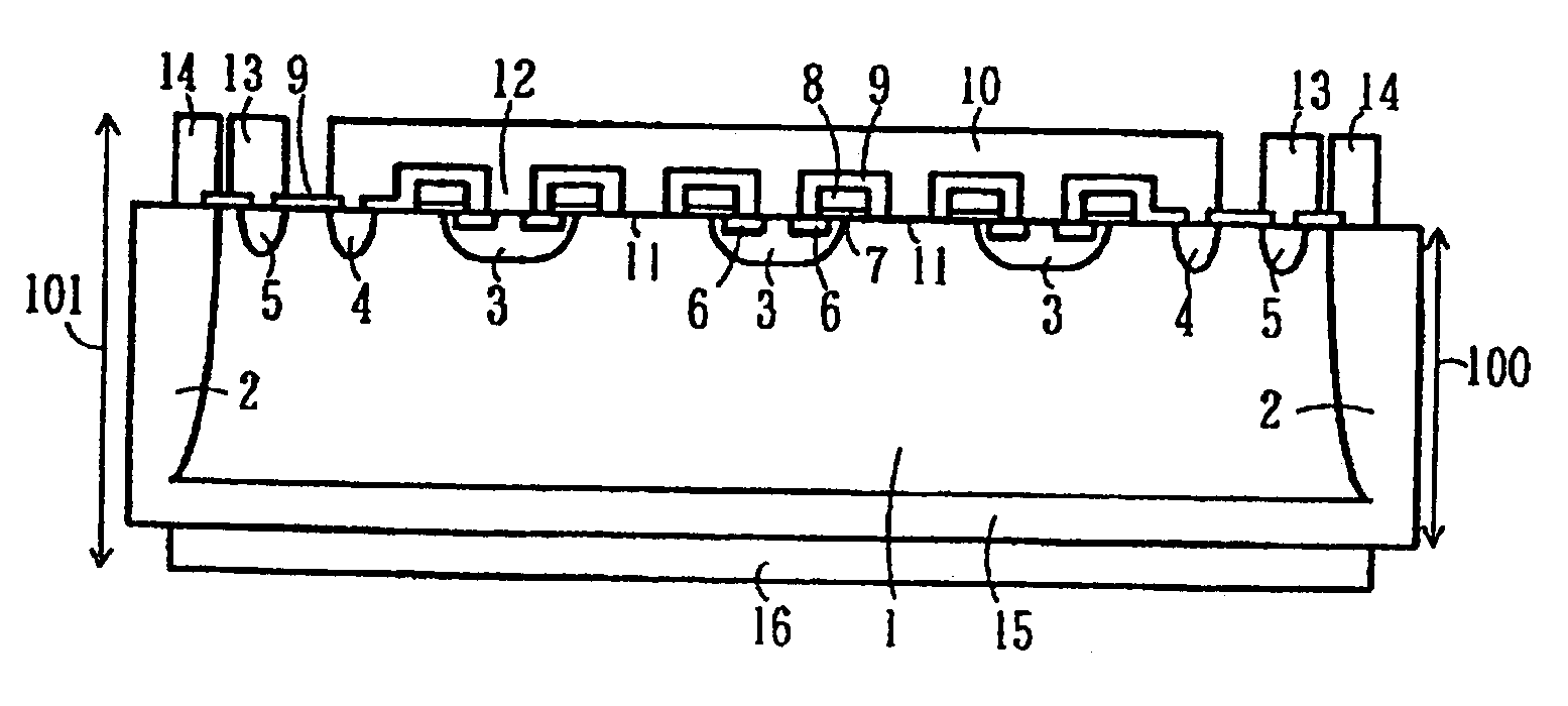 Semiconductor device, the method of manufacturing the same, and two-way switching device using the semiconductor devices