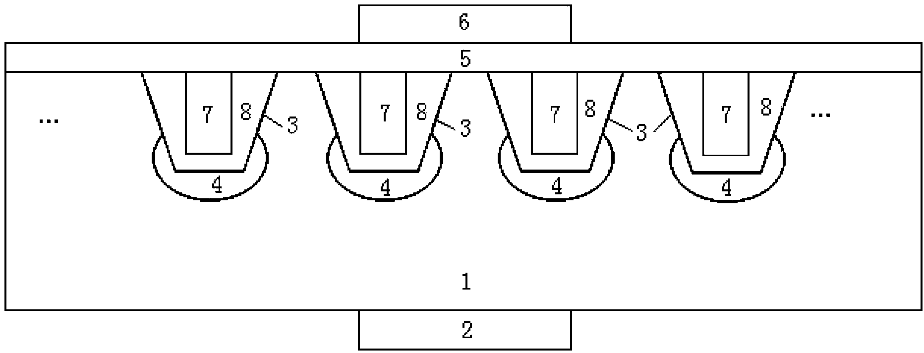 Schottky clamping diode with groove structure and terminal structure