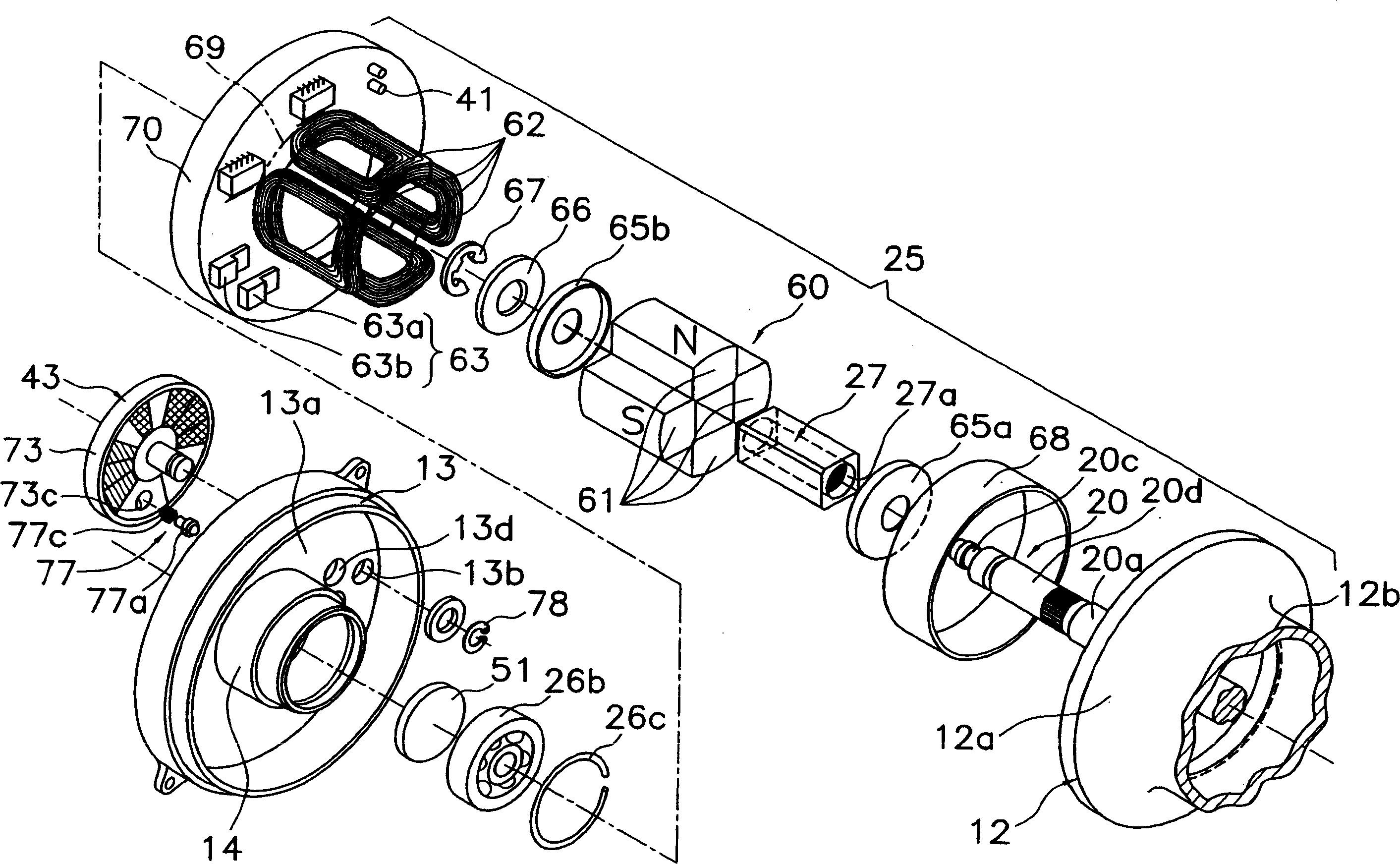 Brake device of double-bearing reel