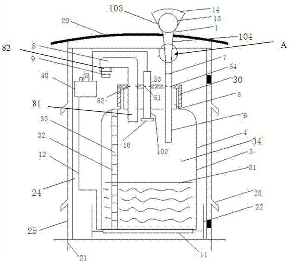 Sealing sampling device for collecting rainwater