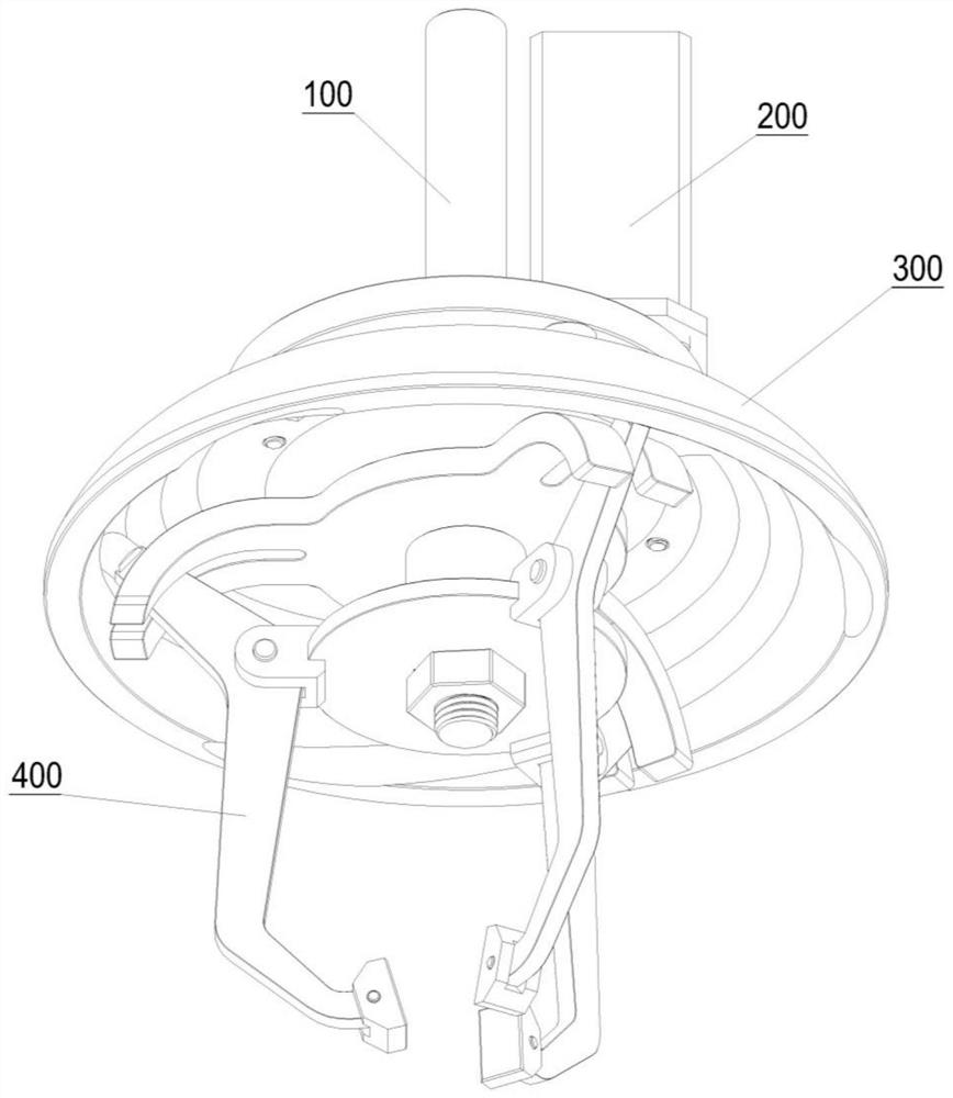 Mechanical claw based on dish-shaped multi-line Archimedes screw pair