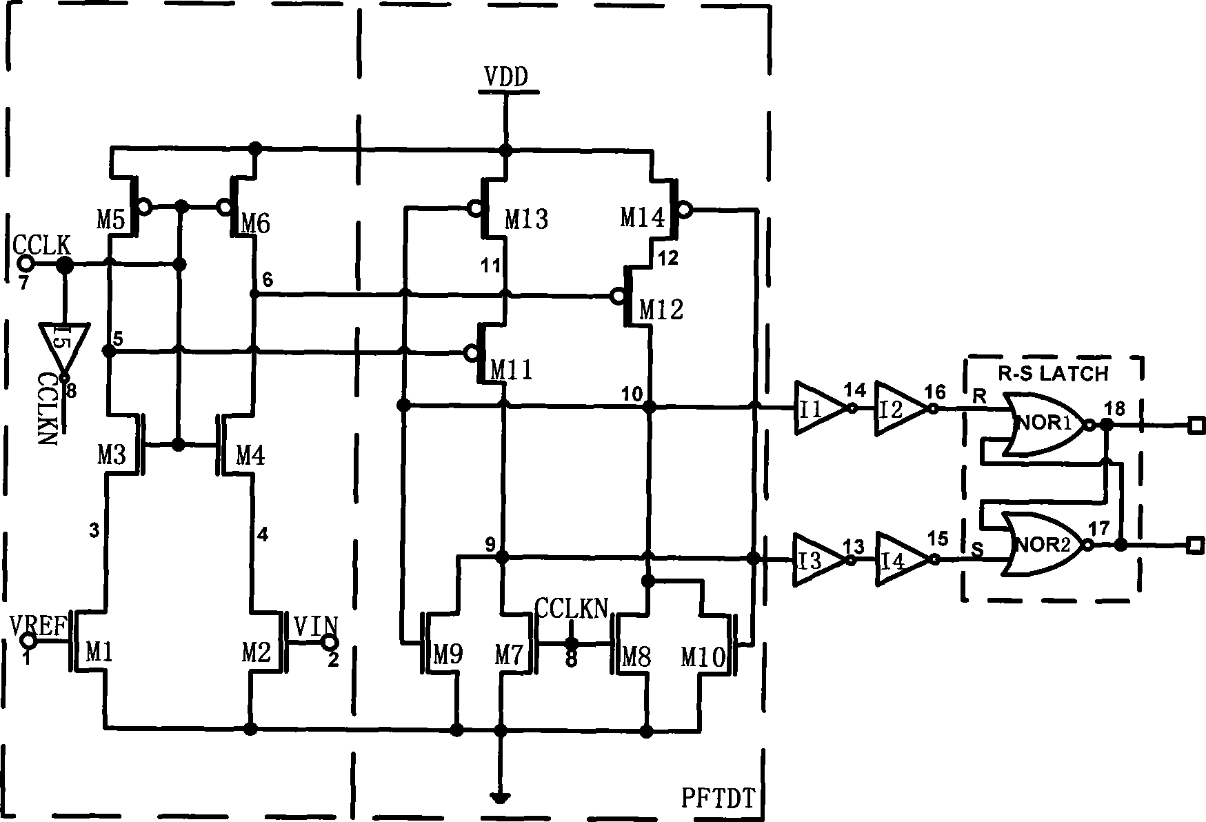 Successive approximation comparator for ADC based on time domain