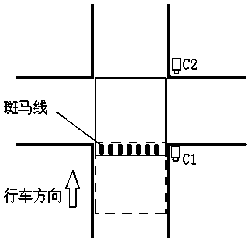 Intersection violation video identification method based on camera cooperative relay