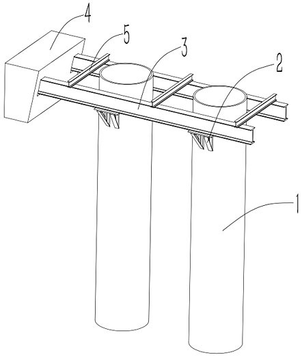 Prefabricated berthing component installation supporting structure and installation method