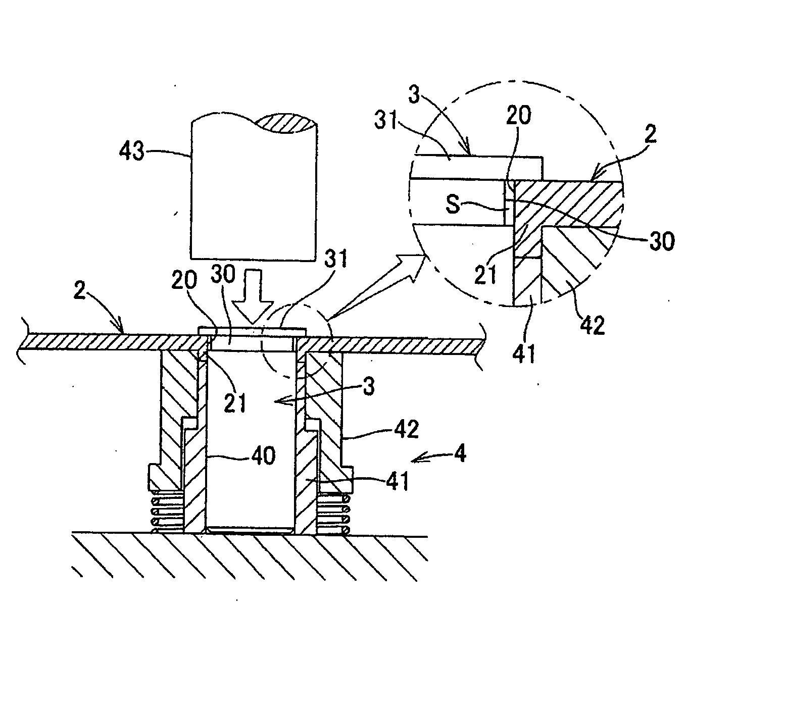 Manufacturing method of caulking-assembled part