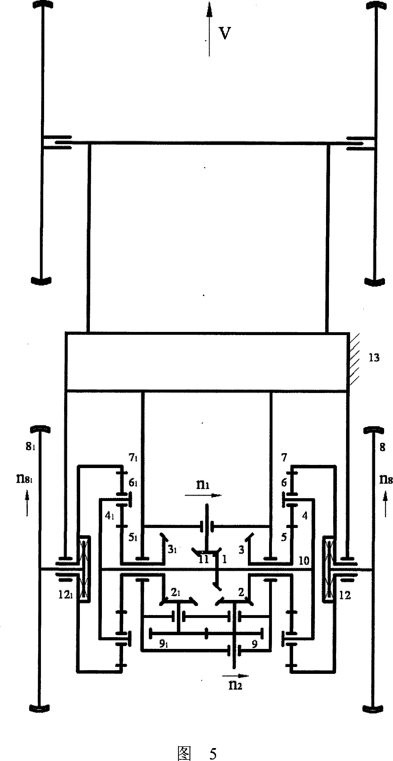 Double power driven walking mechanism