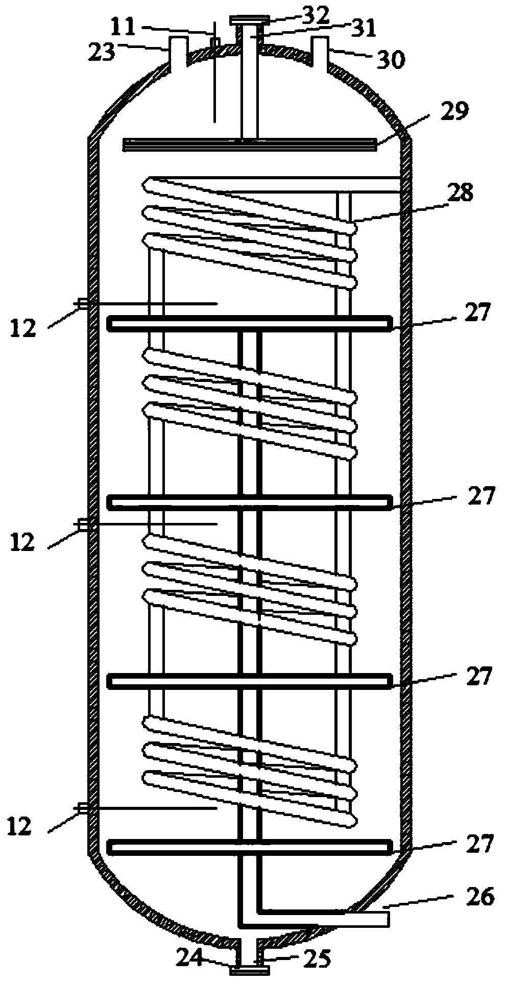 Bubbling type system for gathering carbon dioxide (CO2) by hydrate process