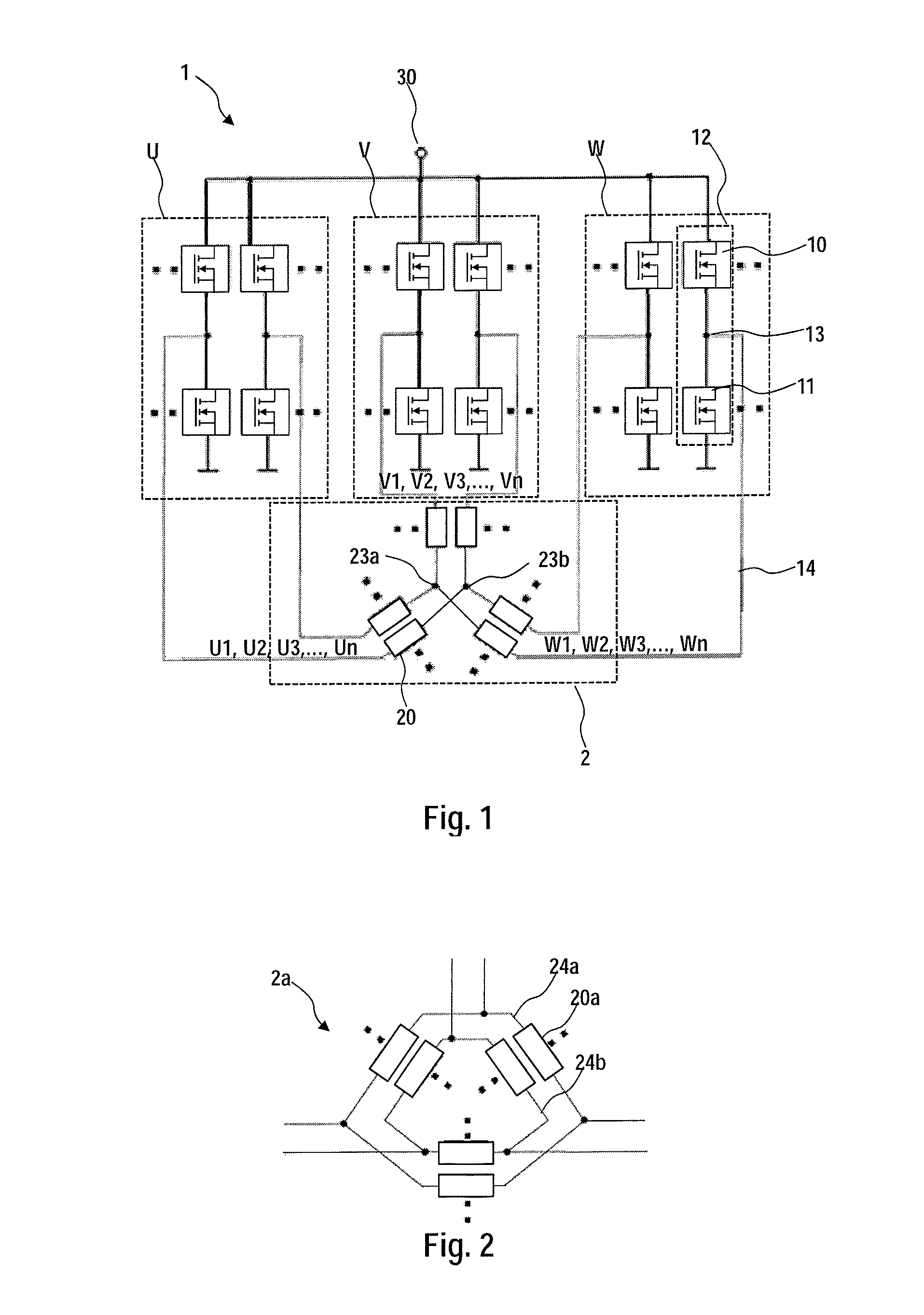 Circuit arrangement having redundant half bridges for operating an electric machine