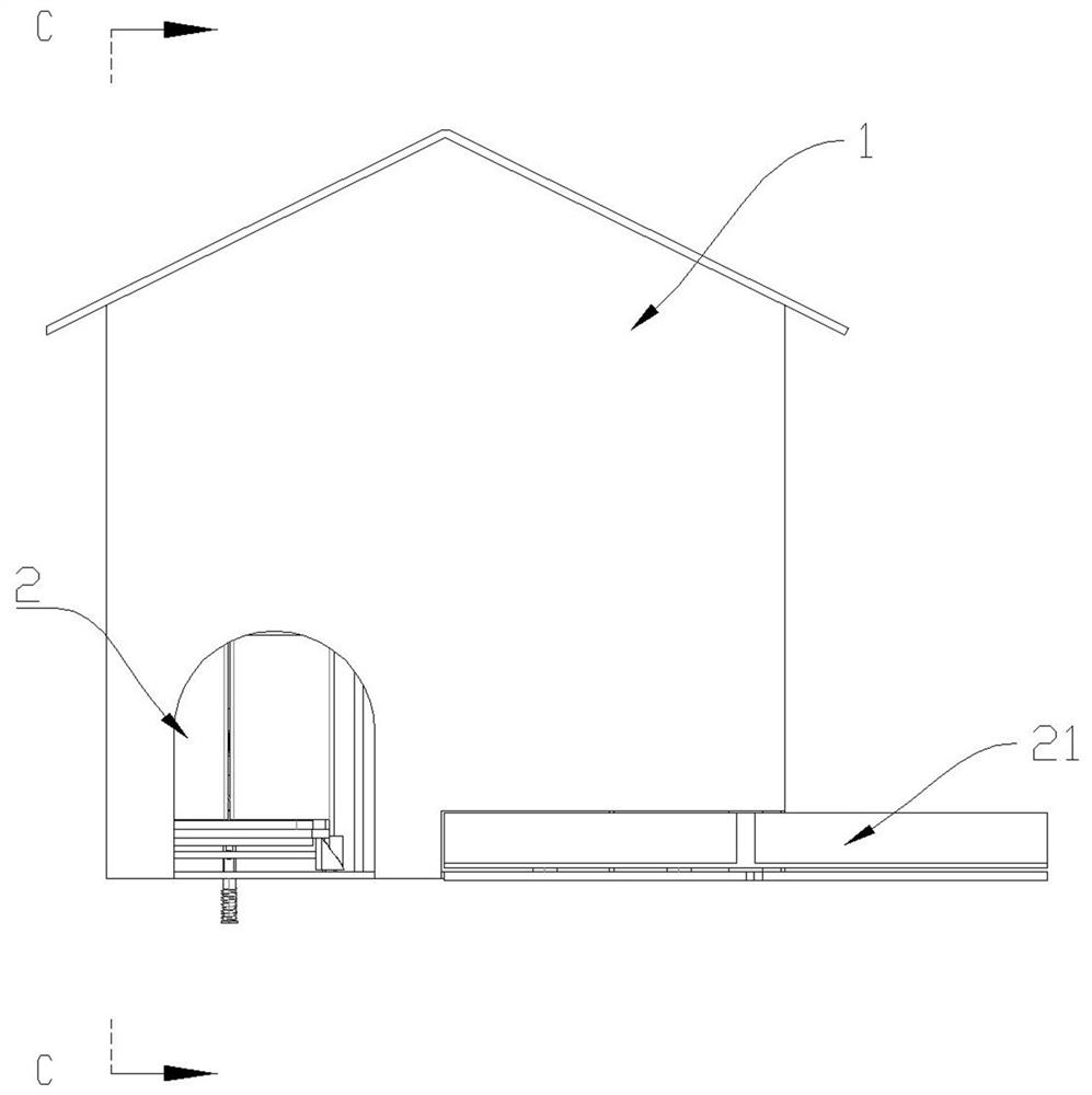 Feeding and resting pet house capable of preventing pet from fighting for food