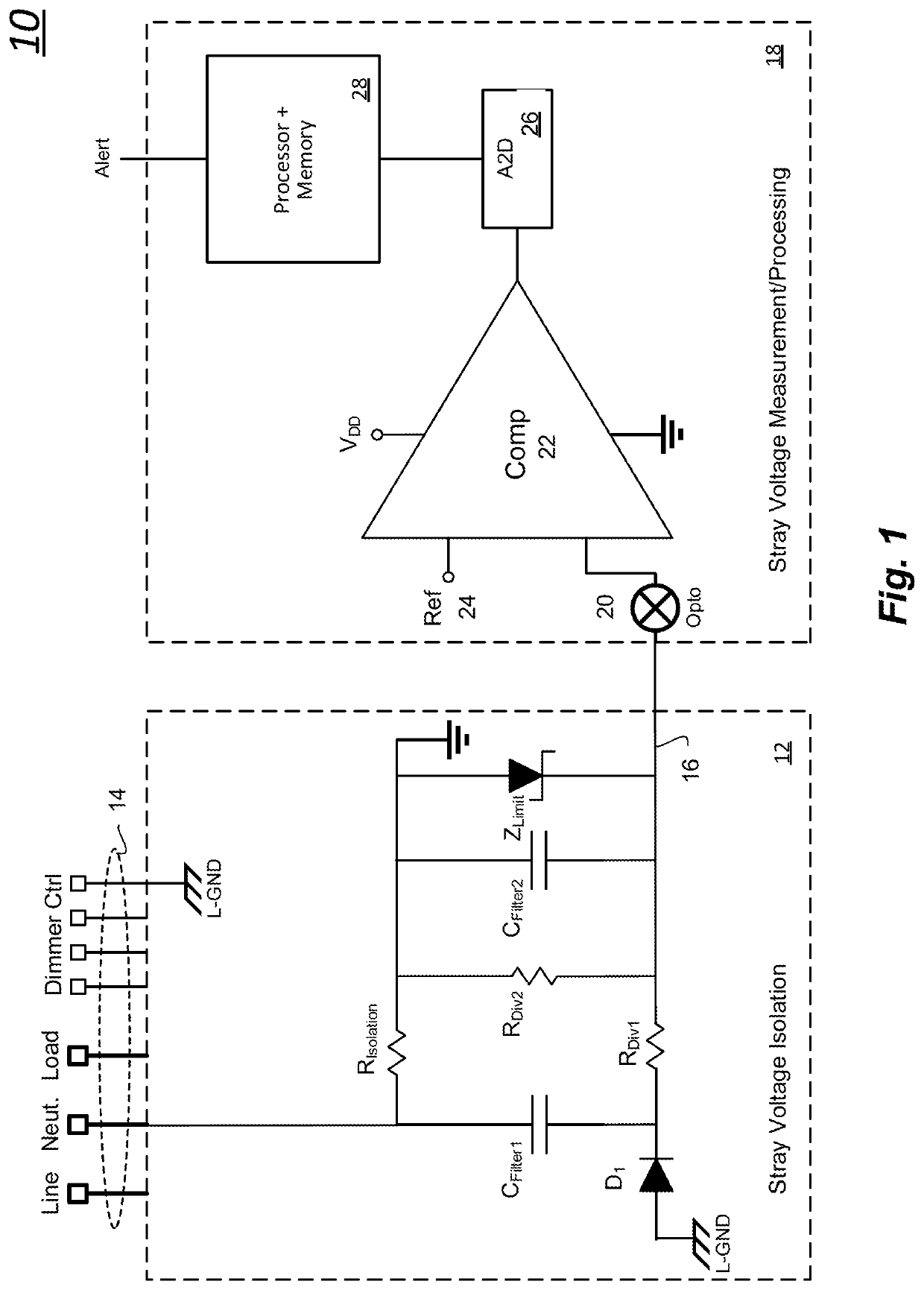 Stray voltage detection