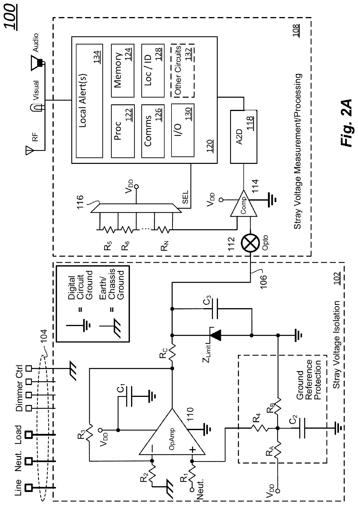 Stray voltage detection