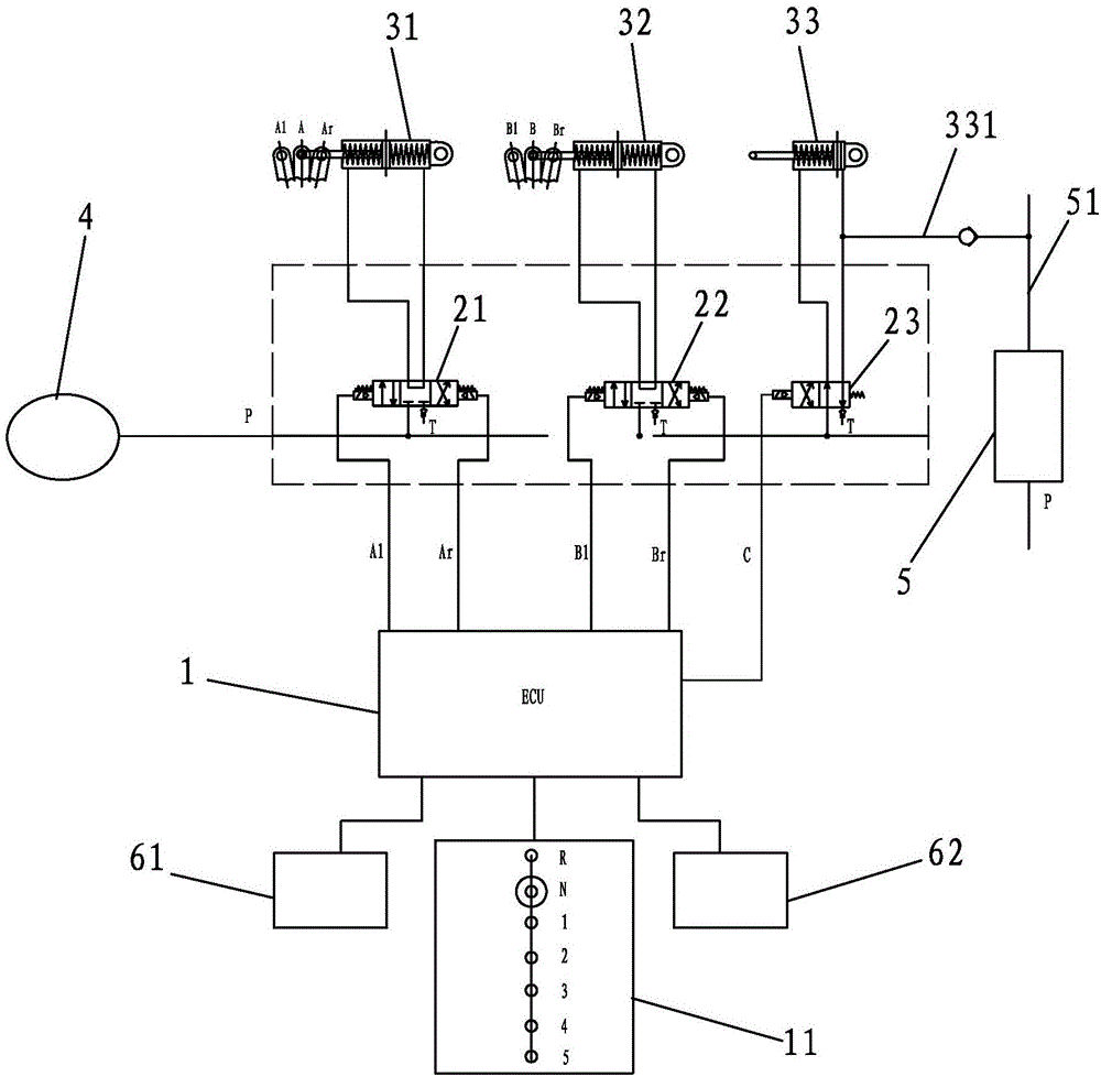 Automatic gear shifting mechanism of wheel type mechanical walking excavator and wheel type mechanical walking excavator