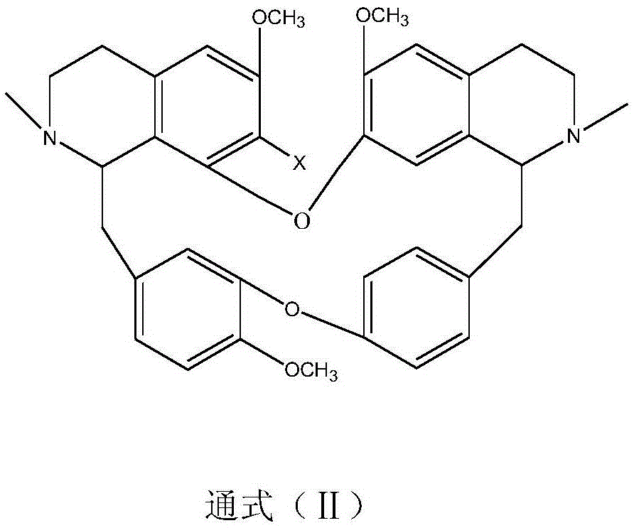 A kind of bisbenzylisoquinoline quaternary ammonium salt and its preparation method and application in the preparation of antitumor drugs