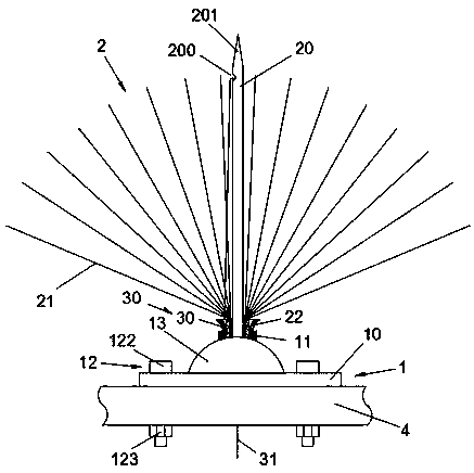 Safe quick-to-demount bird resisting thorn device