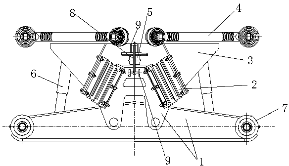 Autocrane hoisting manner and autocrane rubber suspension system