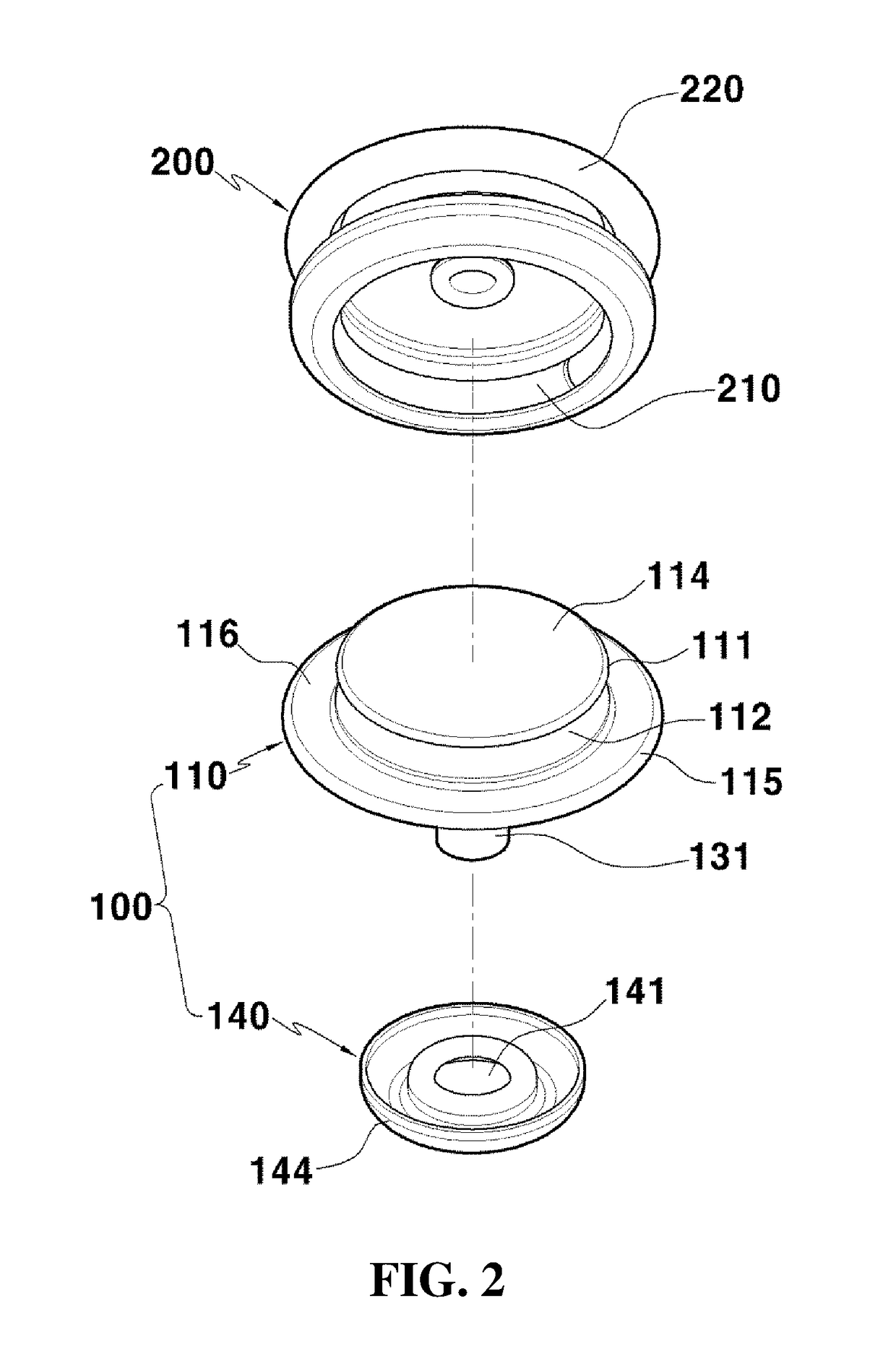 Male button for a snap button