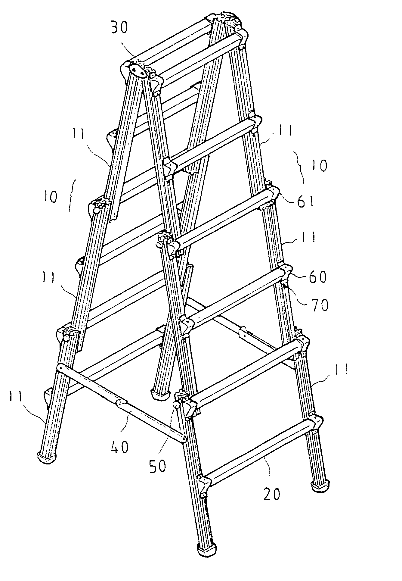 Telescopic stepladder