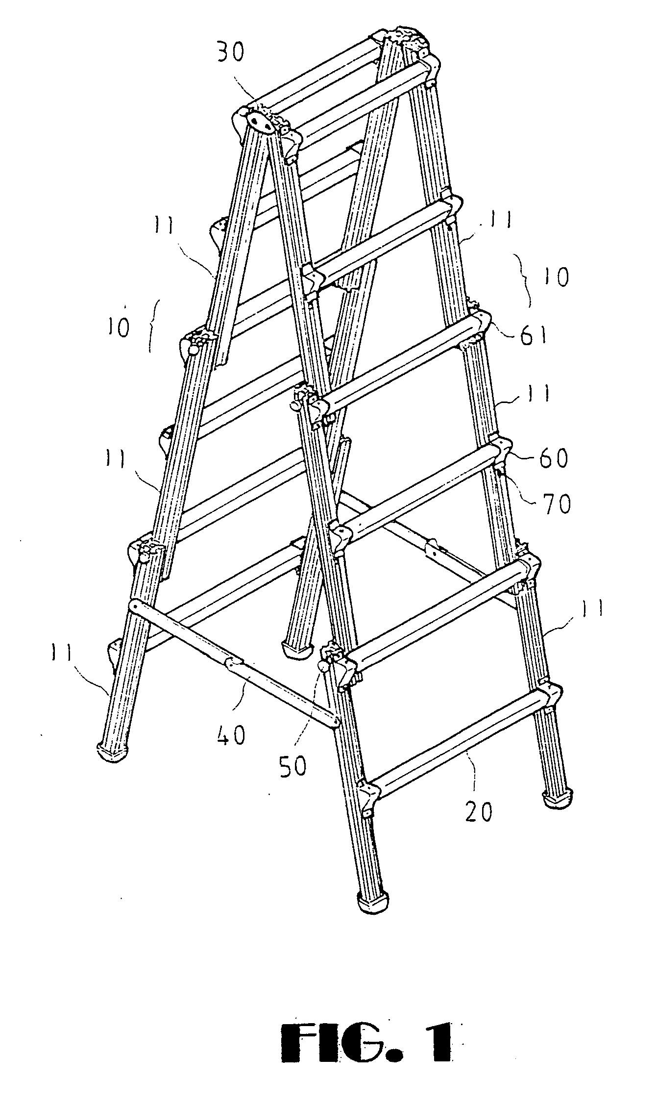 Telescopic stepladder