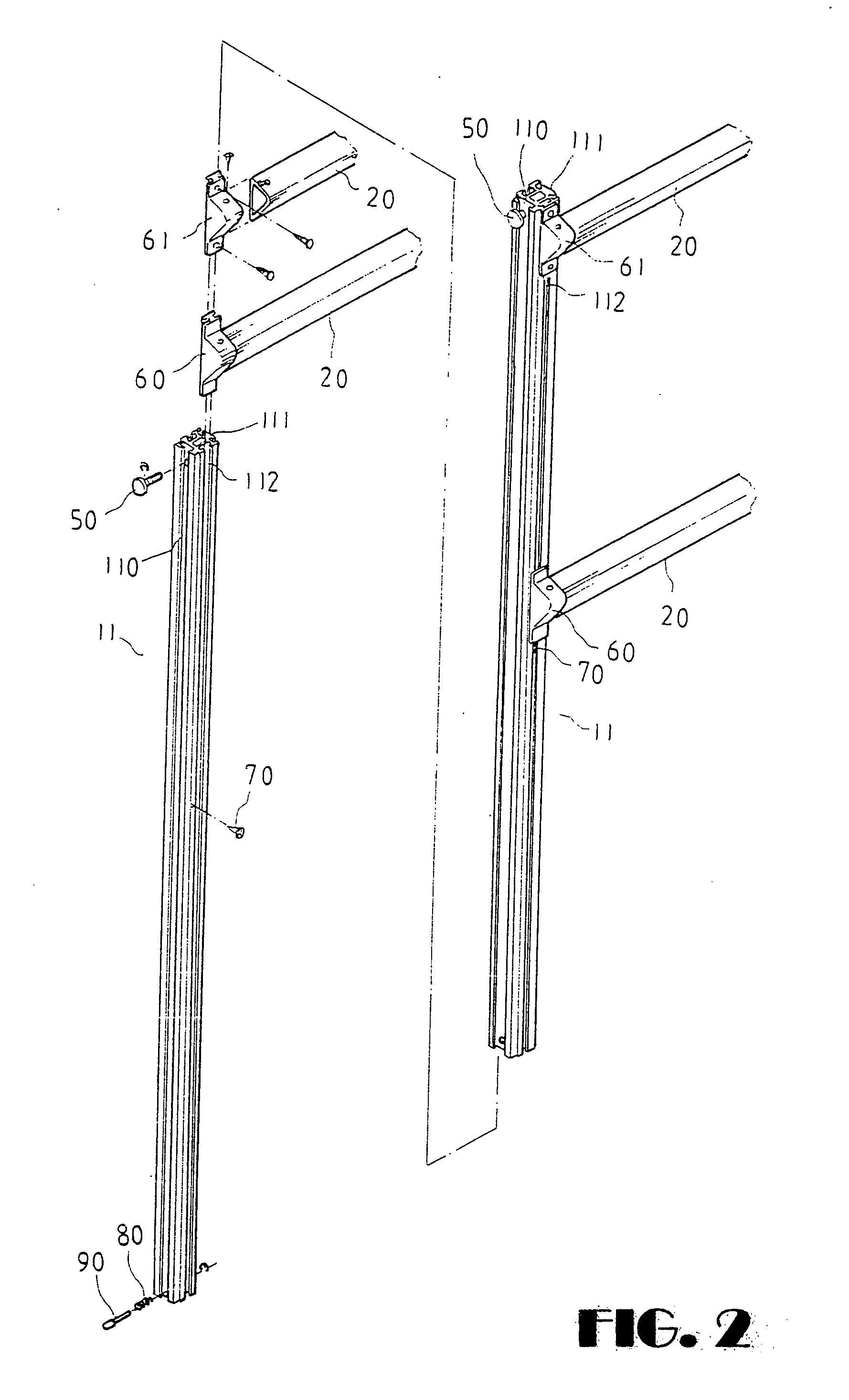 Telescopic stepladder