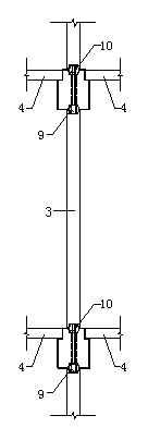 Non-superimposition beam type fabricated frame-shear wall connection structure and construction method thereof