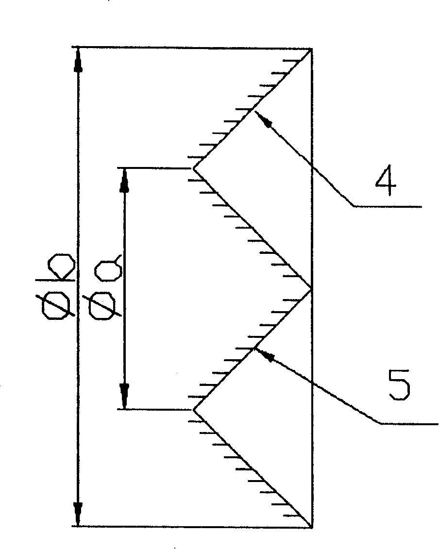 Combined holophote laser resonant cavity composed of right-angle round platform inboard surface and right-angle taper outboard surface