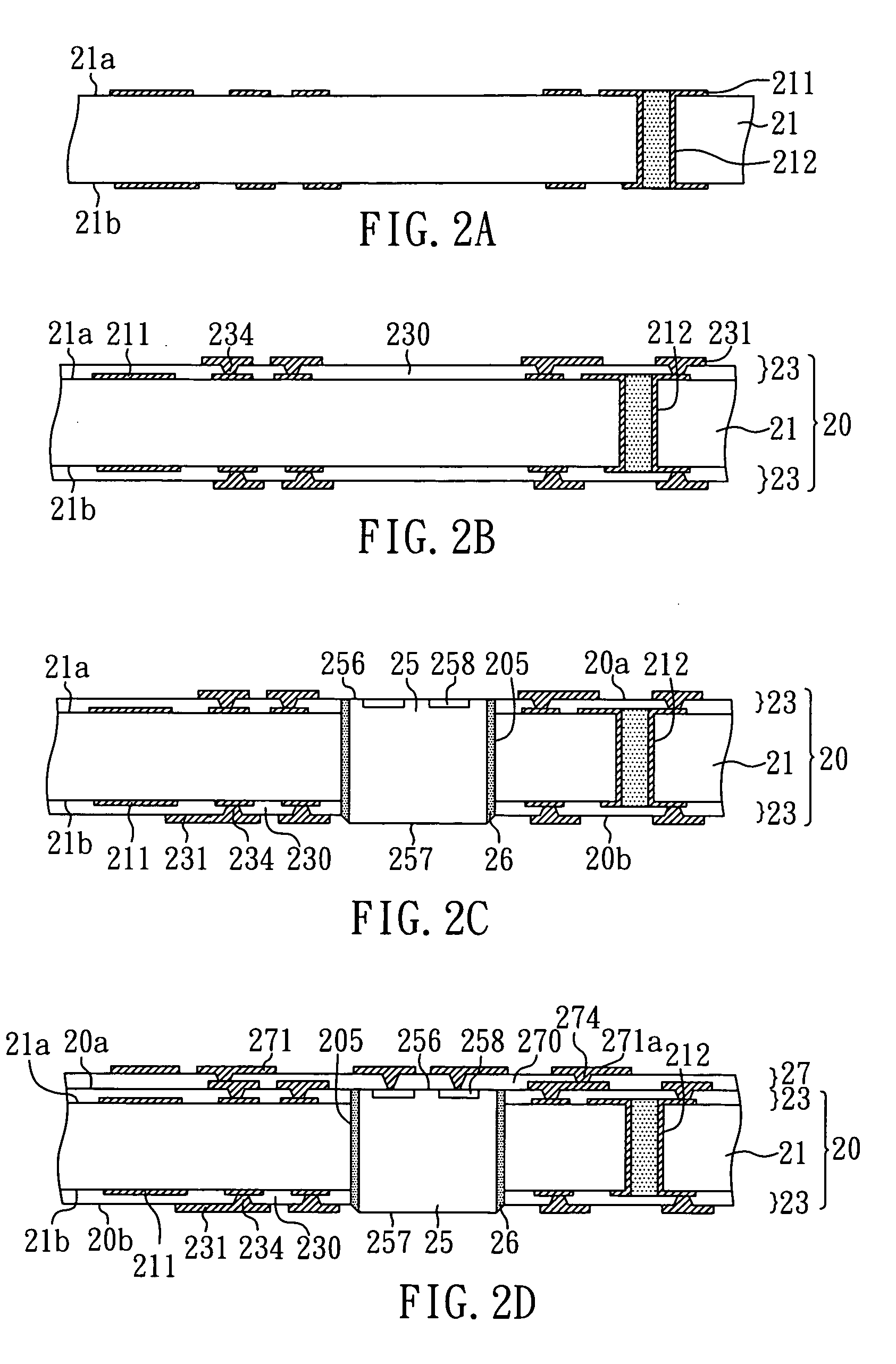 Packaging substrate structure having semiconductor chip embedded therein and fabricating method thereof