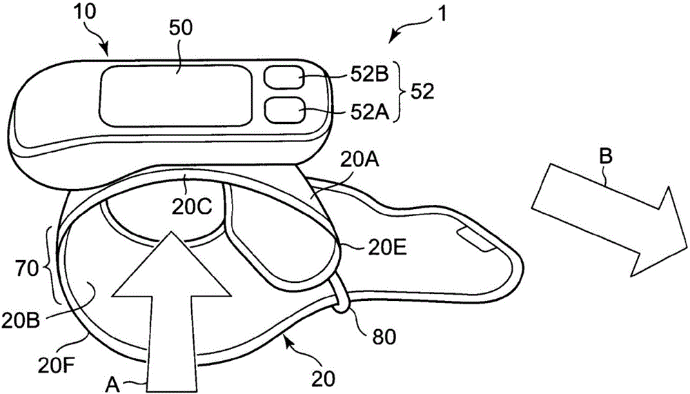 Blood pressure measurement cuff and sphygmomanometer provided with same